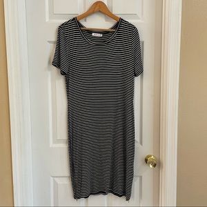Back and White stripe dress with zippers